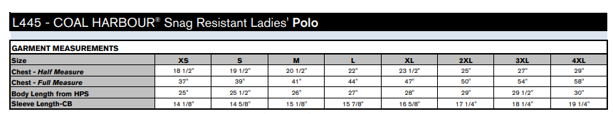 Chargers Ladies Polo