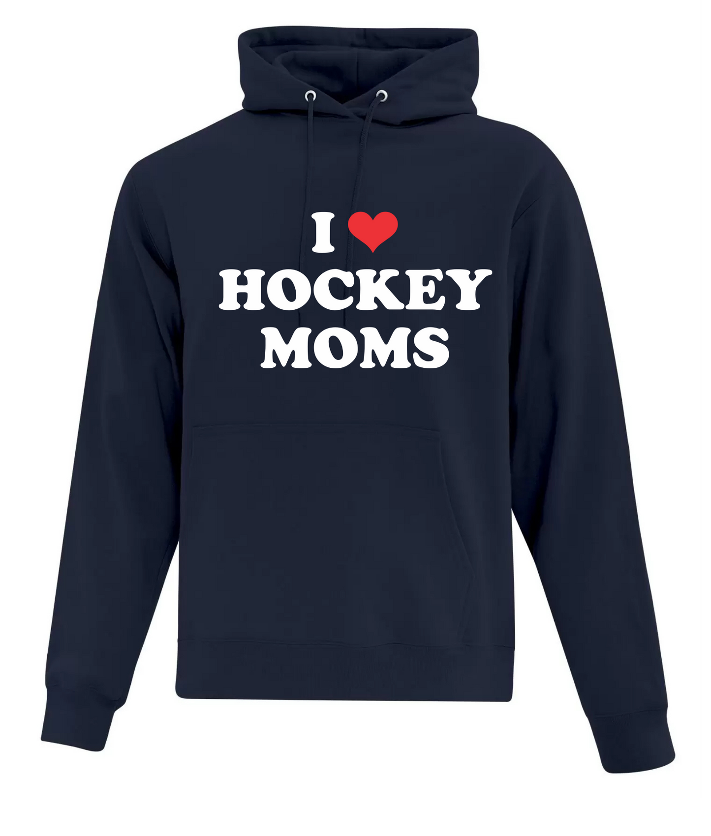 Adult Everyday Fleece Hoodie- I love Hockey Moms