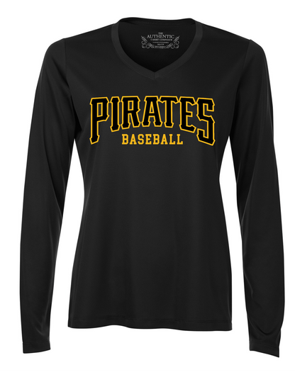 Port Lambton Pirates Ladies Performance V-Neck Long Sleeve