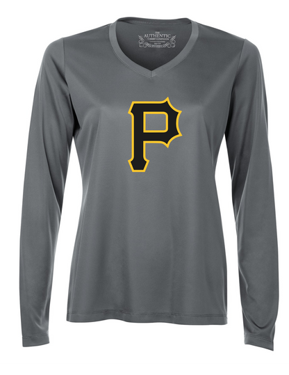 Port Lambton Pirates Ladies Performance V-Neck Long Sleeve