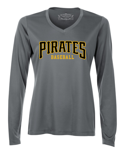 Port Lambton Pirates Ladies Performance V-Neck Long Sleeve