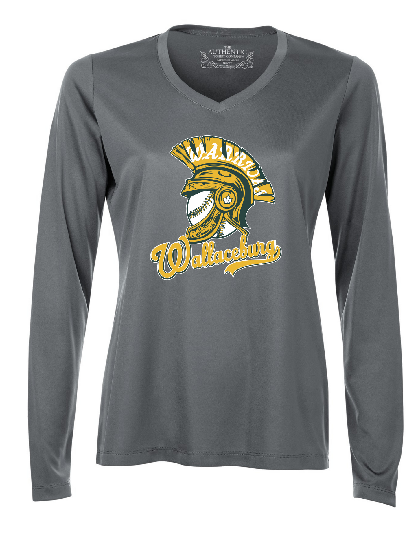 Wallaceburg Warriors Ladies Performance V-Neck Long Sleeve